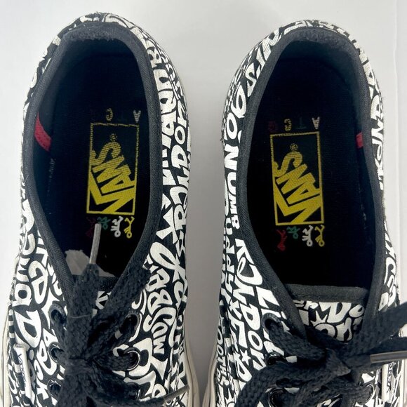 7.5 Women 6 Men- Vans Authentic x A Tribe Called Quest- B/W‎ Graphic Sneaker - Picture 5 of 13
